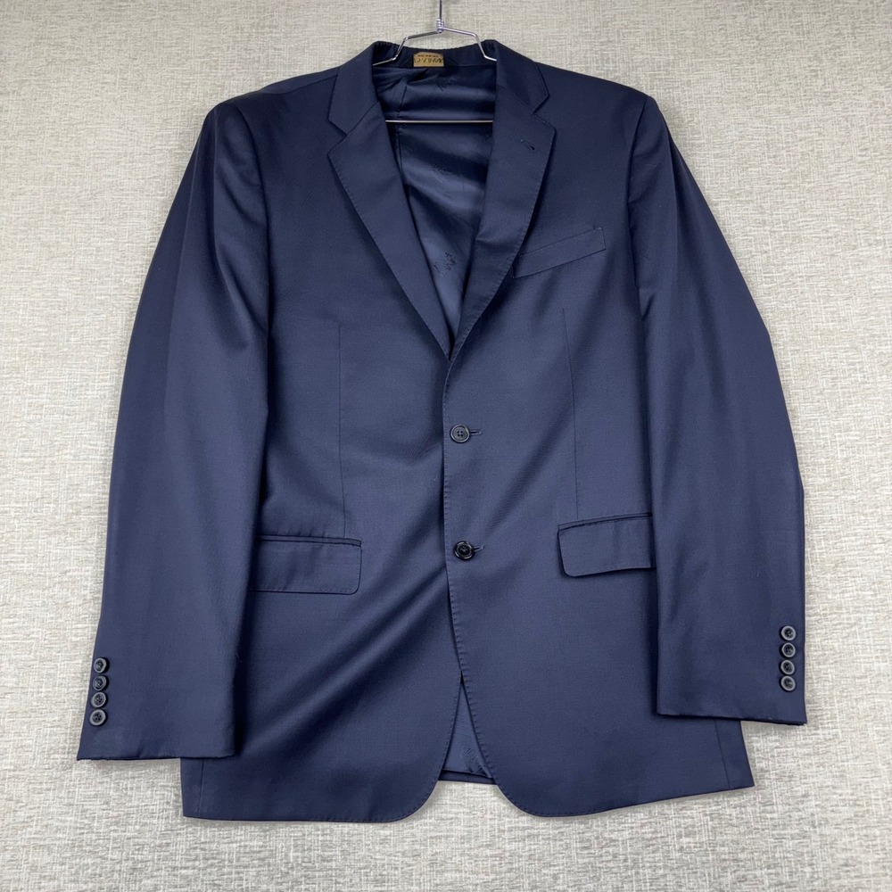 Jos. A. Bank Signature Gold Mens Navy Blue Tailored Fit Blazer Sport Coat Large